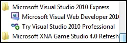 VWD Start Menu