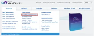 Visual Studio Express Landing Page