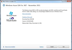 Web PI Install Azure SDK