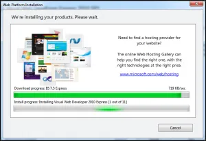 Web PI Install Progress