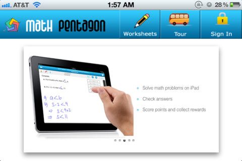 Practice Math on Virtual Worksheets with this iPad App