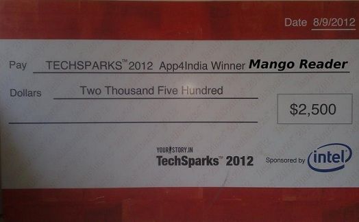 And the Techsparks 2012 App4India Winners Are...