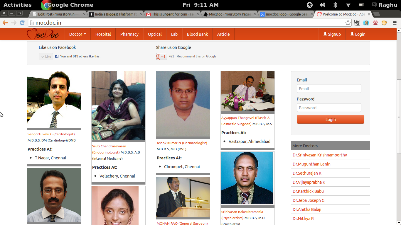 MocDoc is an Online Portal for Doctors in Chennai; Is It a Few Years Too Early for India?