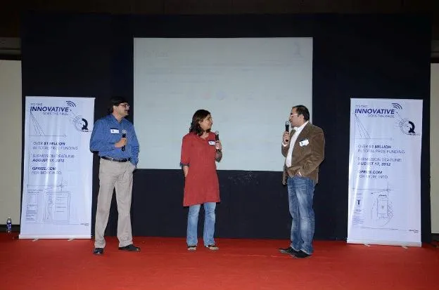 Shradha Sharma at the QPrize inauguration event