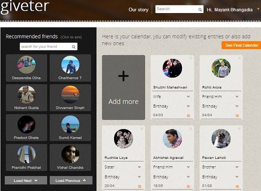 Crossing 100,000 users per month, gifting solution Giveter adds 'Calendar' feature