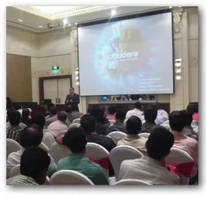 Amr Awadallah, CTO, Cloudera explaining Big Data to entrepreneurs in Bangalore