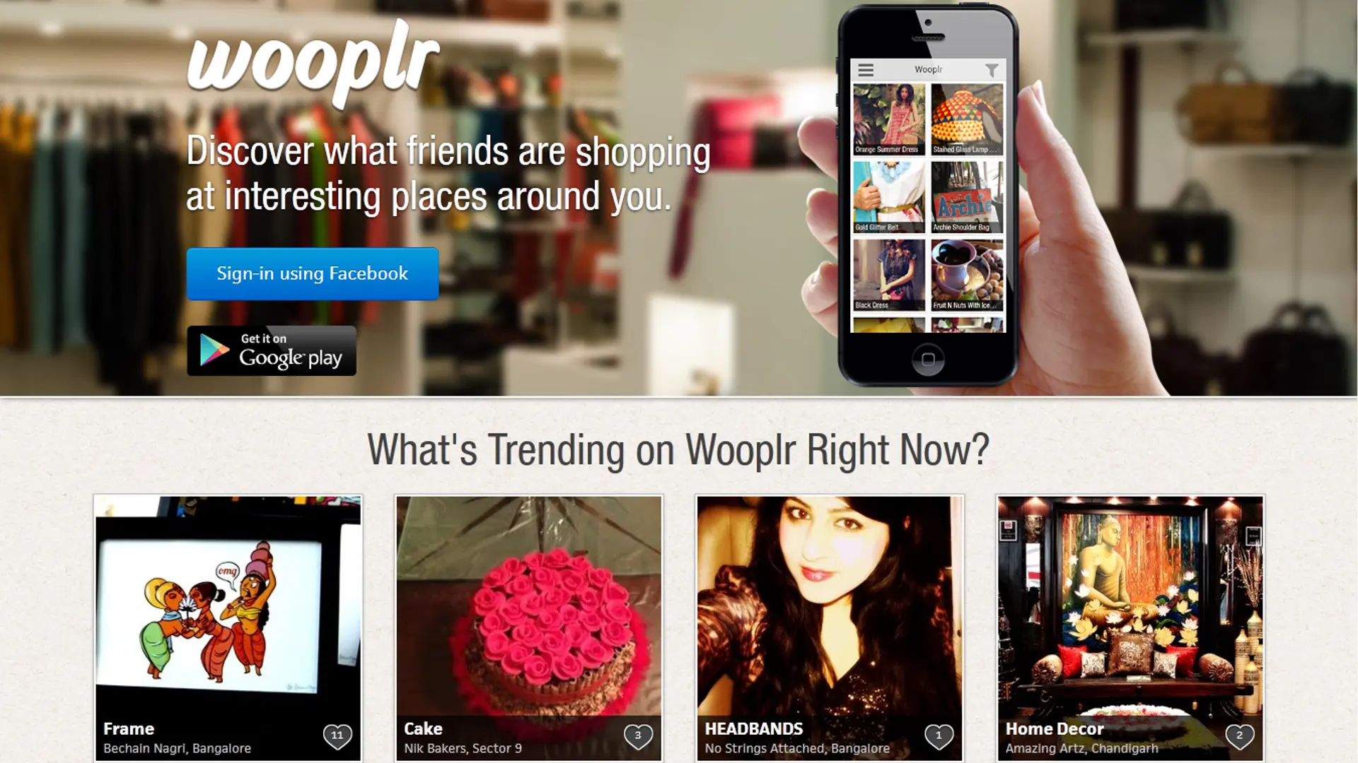 Wooplr - A Pinterest for offline shopping