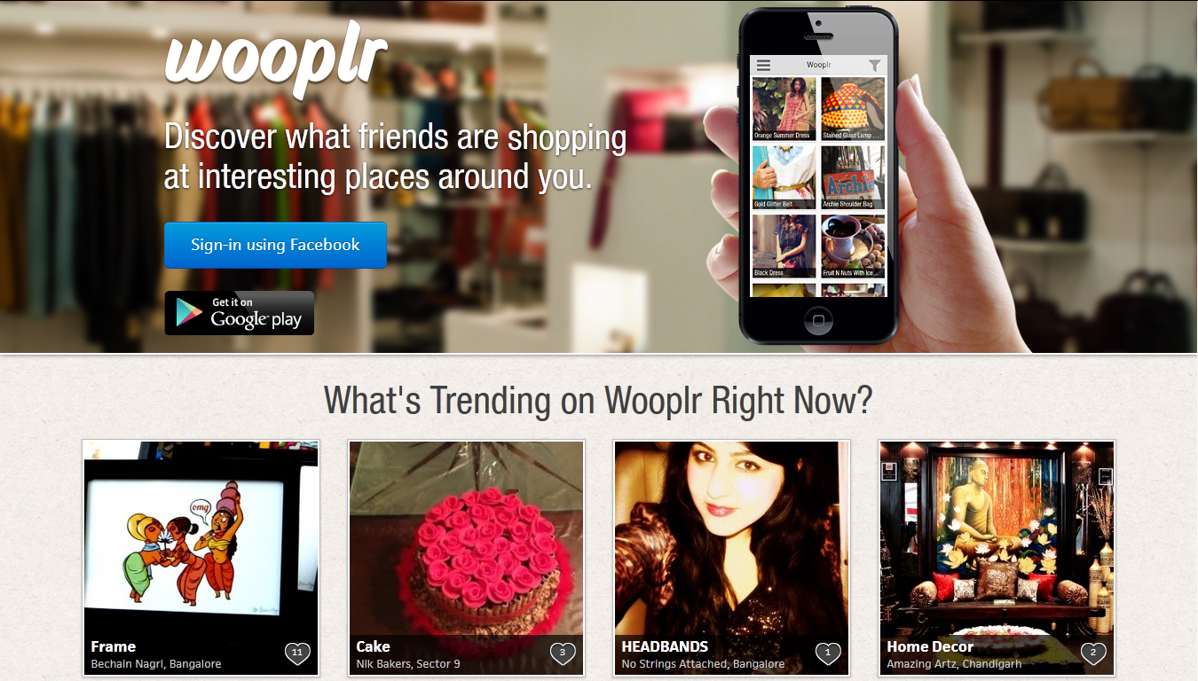 Wooplr - A Pinterest for offline shopping