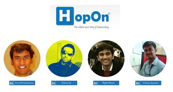 A bunch of geeks fighting the odds; HopOn will try making Car Pooling work giving it the Real Time twist