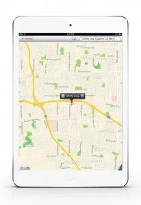 iPad mini (WiFi only) lacks support for GPS, but makes use of WiFi positioning and cell-tower positioning to show approximate location. Image courtesty: hongkiat.com