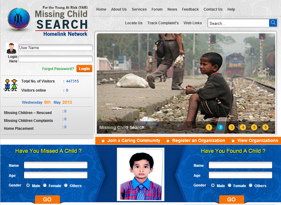 Homelink, Creating a systematic database for lakhs of missing children in India