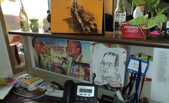 Aloke Bajpai's Desk at the iXiGO office in Gurgaon