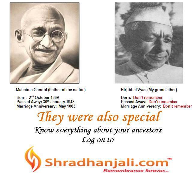 Make your departed family member’s memory live on forever on Shradhanjali.com