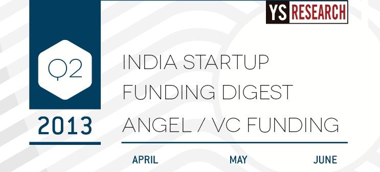 India Startup Angel/VC Funding Digest, Q2 2013: 70 deals closed upwards of $240 million