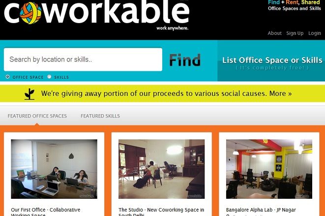Coworkable: A platform for all the resources a startup can share