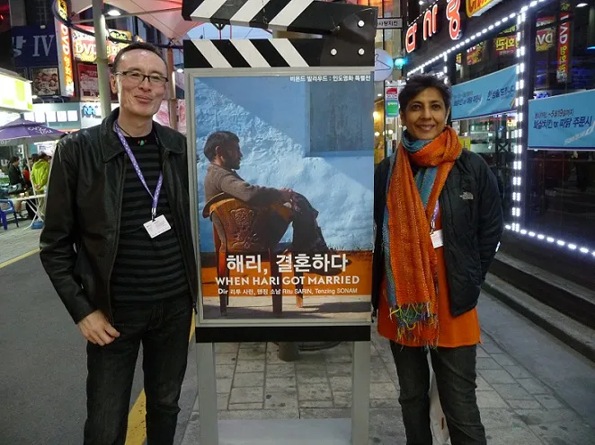 Tenzing and Ritu at Jeonju International Film Festival