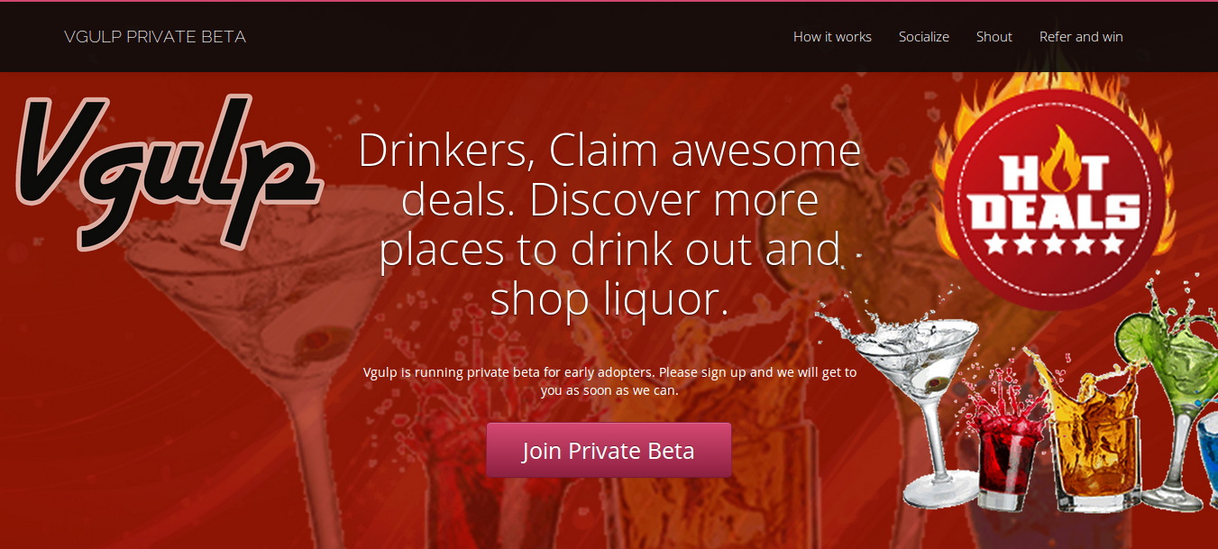 Identifying discounts and offers on alcoholic beverages nearby with Vgulp