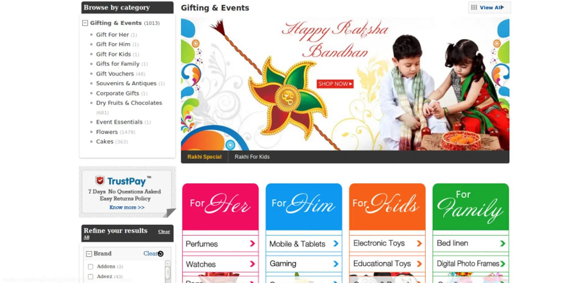 Snapdeal enters the gifting space with its new gifting section