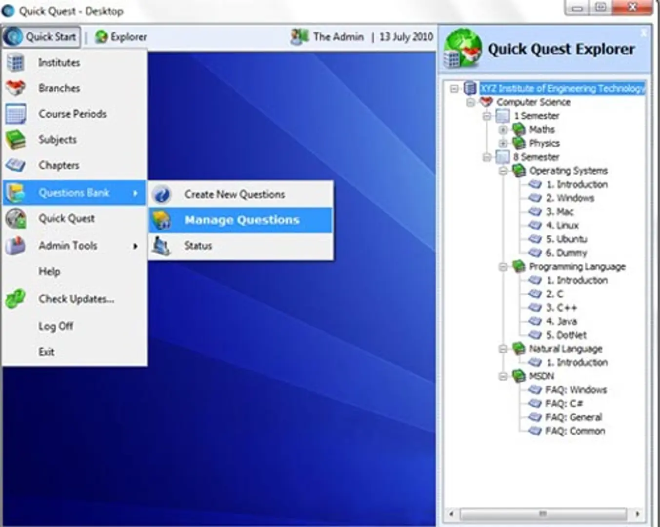 SrushtiSoft’s Quick Quest powers institutions to create test within minutes. Examinater makes thesis submission easy