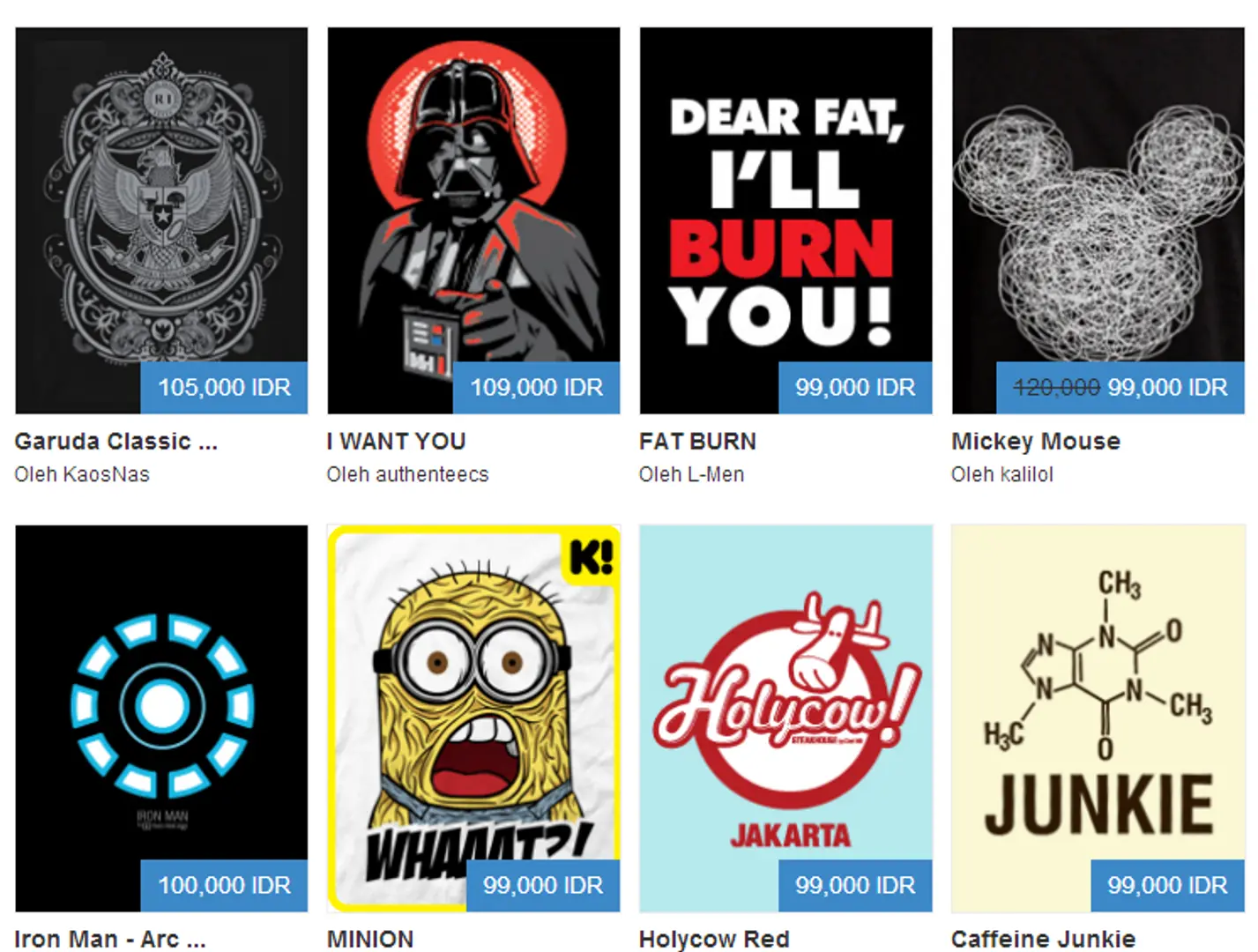 Tees.co.id - an online clothing marketplace for Indonesia