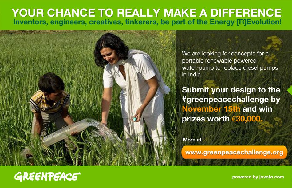 Greenpeace announces Innovation Challenge for Sustainable Irrigation Solution for Rural India