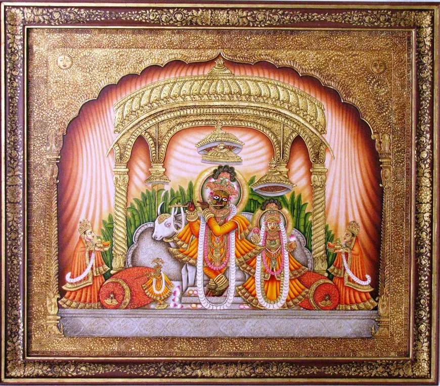 Miniature painting of Shri Krishna