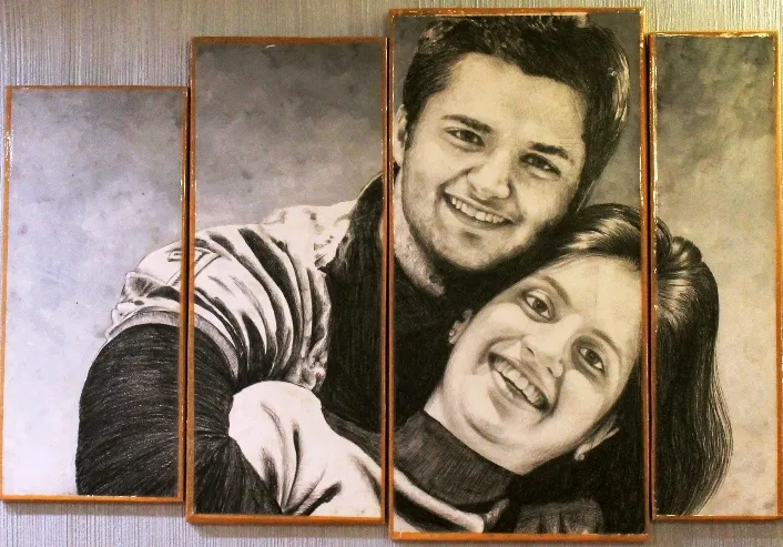 Suvigya & Charu Sharma - portrait by Suvigya