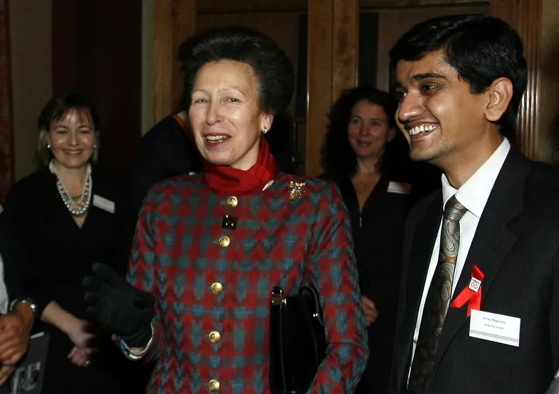 Vinay at a Riders event with Patron HRH Princess Anne