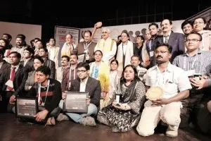 The winners at the Manthan Award ceremony
