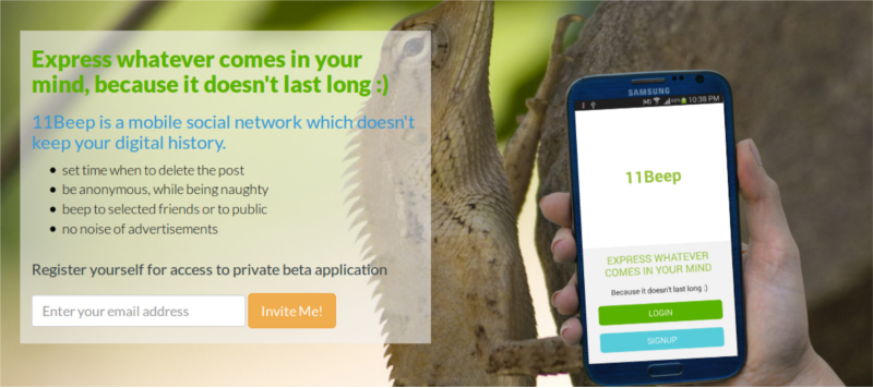 Nepali entrepreneurs building a mobile social network that doesn't keep history: 11beep