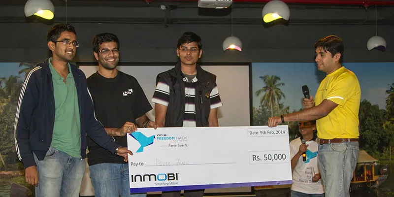 Winners with Naveen Tiwari (Right), Founder- Inmobi