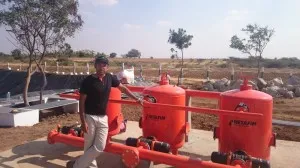 Srinath Setty at a Hosachiguru farm in Anantapur