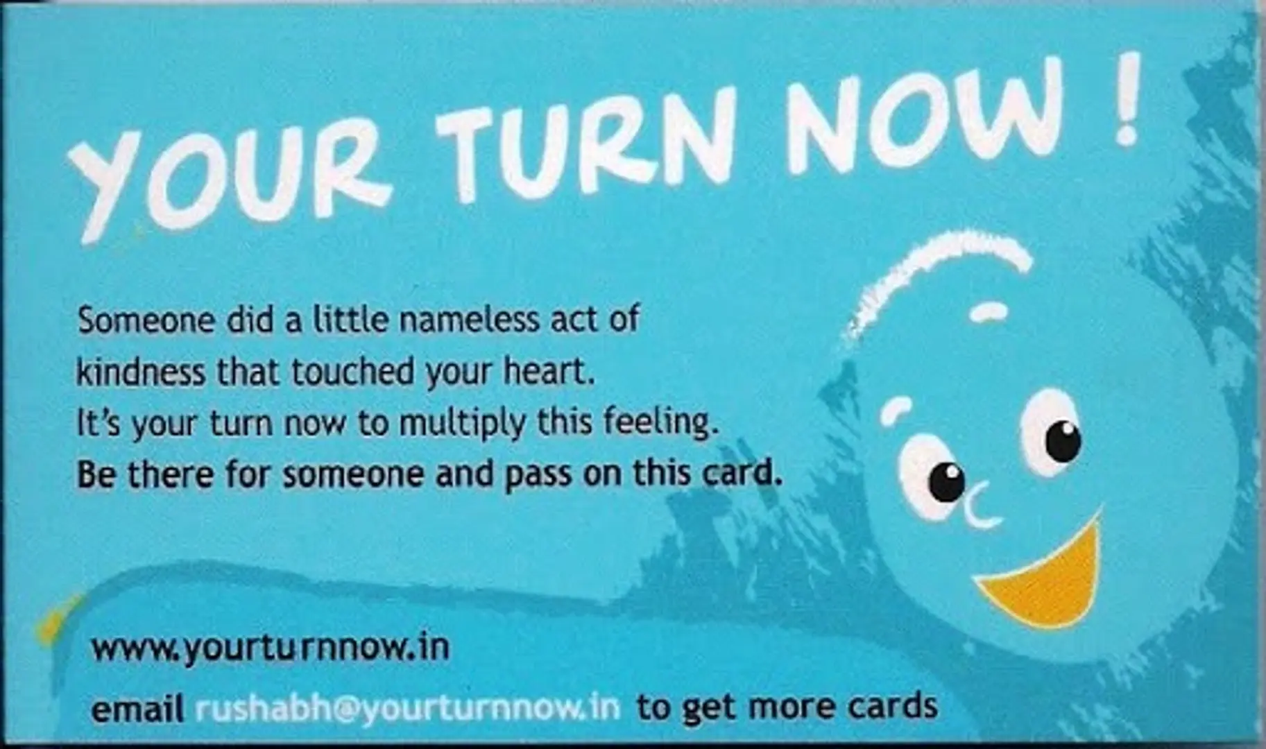 Want to spread some kindness? Presenting Your Turn Now cards