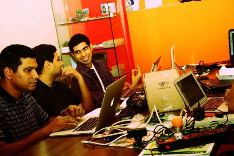 Ahimanikya (L), Nihal (Center) and Vinay (R) - iot lab