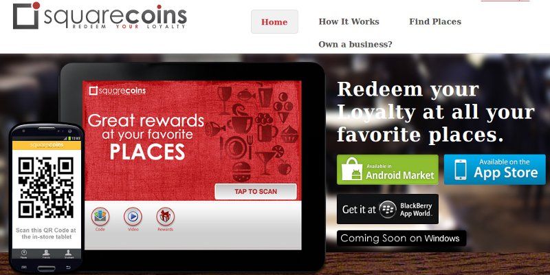 Squarecoins: Universal Loyalty programs for SMBs registers 350+ checkins daily