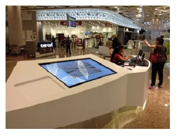 Multi-touch MagicKiosk at the Chhatrapti Shivaji Airport Terminal 2