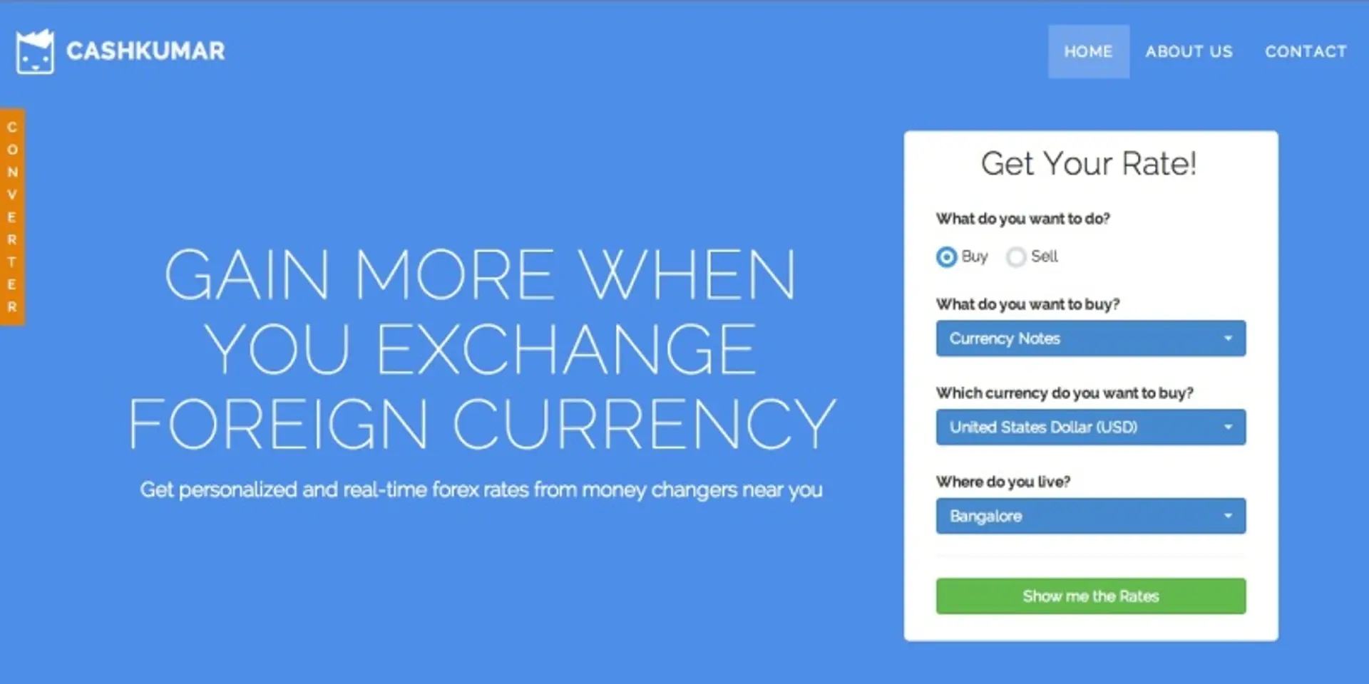 With CashKumar, Forex vendors will outbid each other to give you the best deals