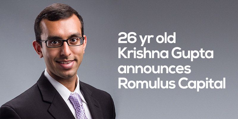 MIT alumnus Krishna Gupta announces Romulus Capital, a $50M seed stage fund in the US