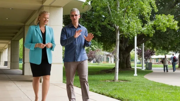 IBM's CEO  Ginni  & Apple's CEO Tim Cook 