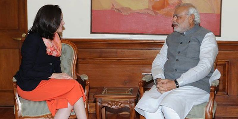 Narendra Modi meets Sheryl Sandberg, plans to use Facebook for good governance and promoting tourism