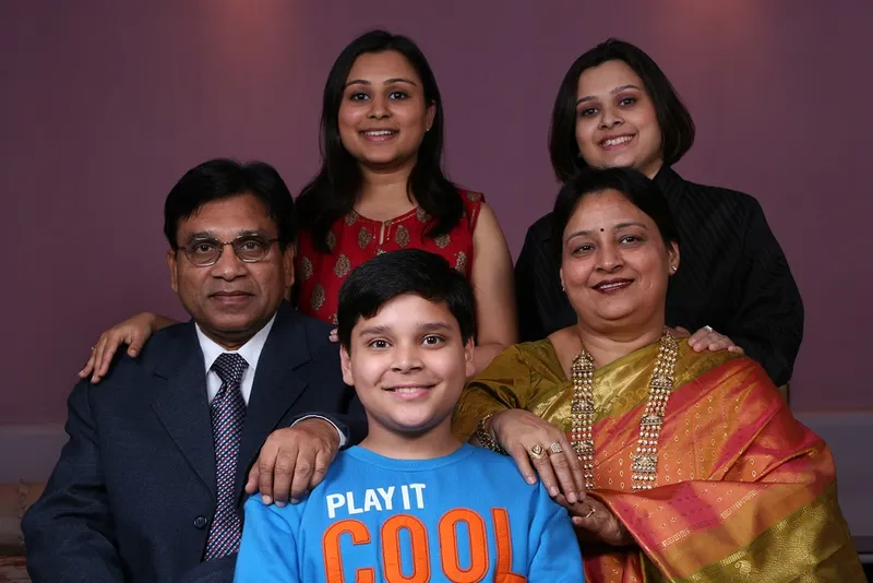 Mr. Gupta with his family