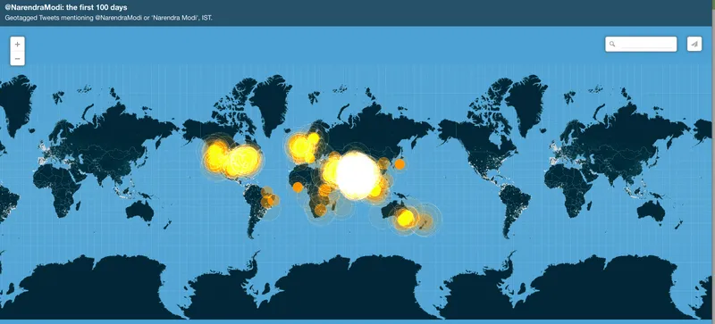 modi tweets heatmap