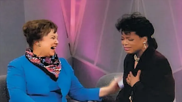 Oprah with Mrs. Duncan on her show