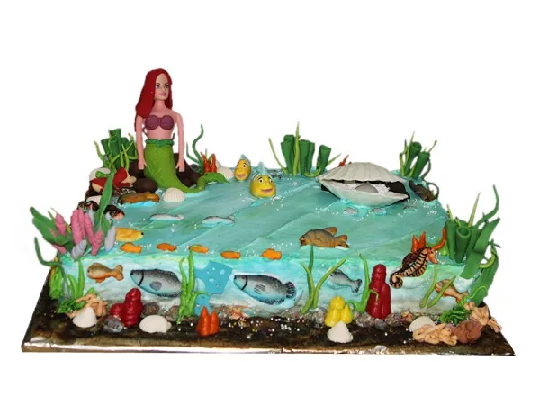 Barbie in water cake