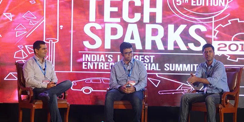 Shailendra Singh, Shashank ND and Alok Goel discussing Team building at TechSparks