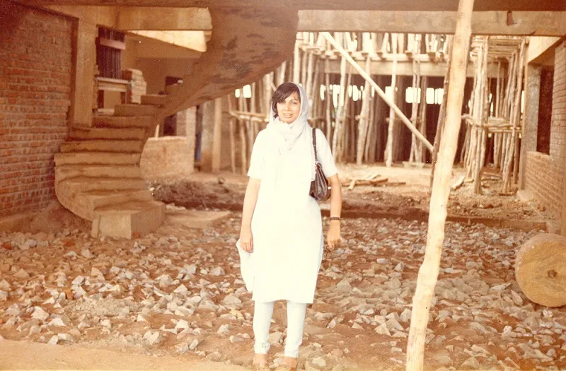Kiran at Biocon construction site