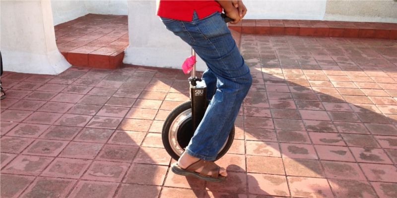How about commuting to work on an electric, self-balancing Unicycle?