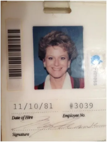 Apple employee badge, 1985. I had to turn in the 1981 version when we all upgraded to the new logo.