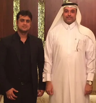Prince of Qatar(R) with his partner Mitesh 