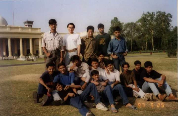 Mohit Saxena, (4th from left sitting in the middle) during his days in IIT Roorkee